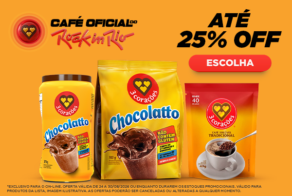 Tres coracoes 25 off 30/0ff